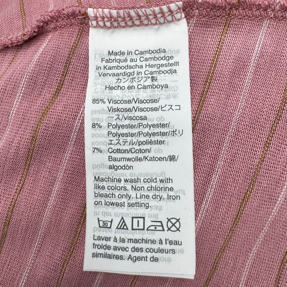 Madewell Highpoint Tank Dress in Chapin Stripe Sz Large Weathered Berry - Picture 12 of 13